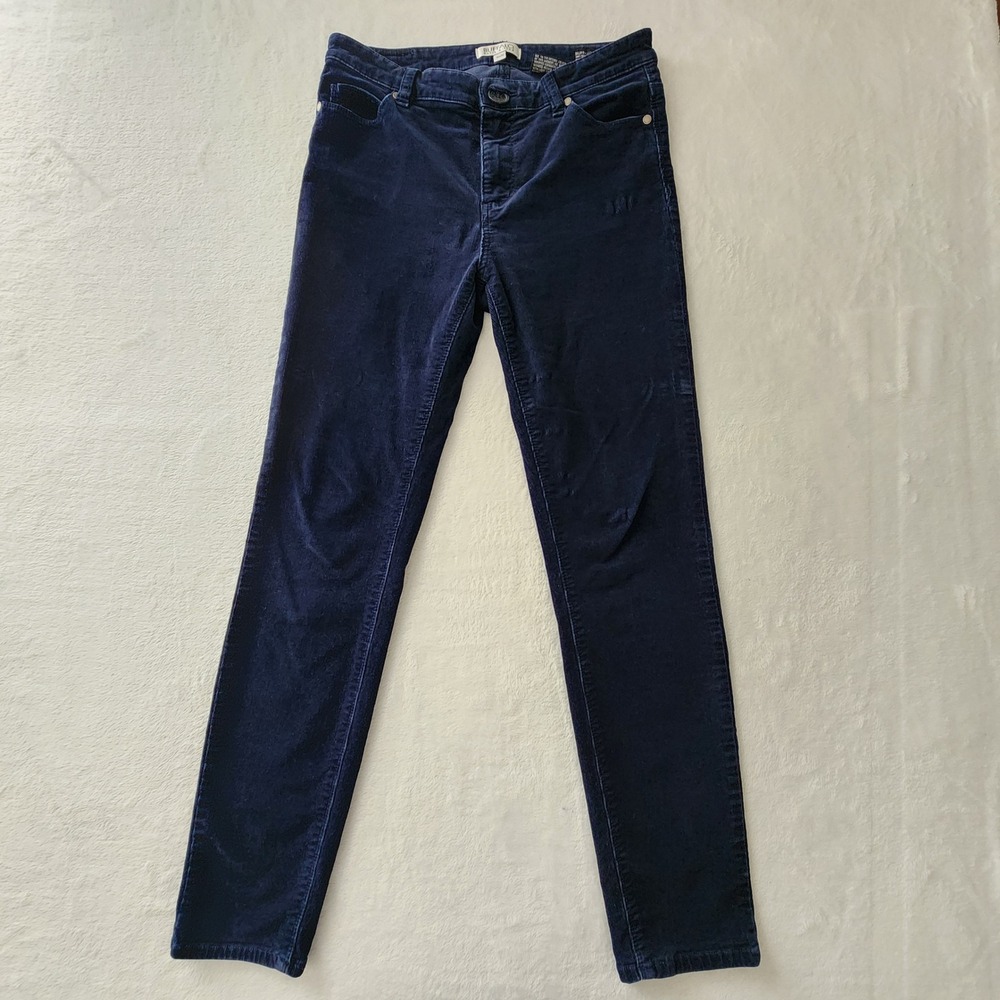 Buffalo David Bitton Corduroy Pants Womens 10 W30 L29 Navy Blue Mid Rise Slim